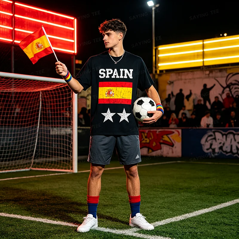 Spanien Spanische Flagge Spanien Urlaub Espanol Espana Spanier T-Shirt Y2k 2026 Fußball Spiel Spieltag Champion Grafik-T-Shirt – Detail 8