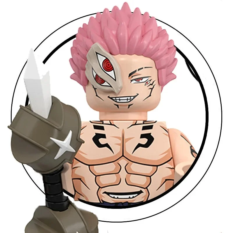 Blind Box WM6201 WM6202 WM6139 WM6140 Jujutsu Kaisen Bouwstenen Mini Action Figure Itadori Yuji Gojo Satoru Ryomen Gift en Y