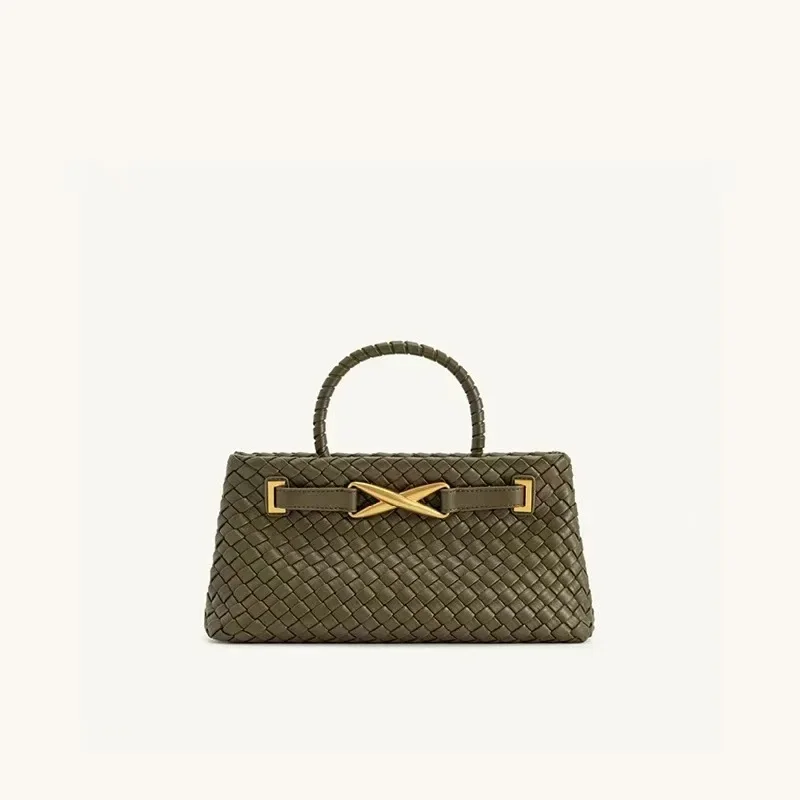 

high quality Fashion Kola woven bag handbag shoulder width women's bag luxurious feeling 2025 new soft PU leather