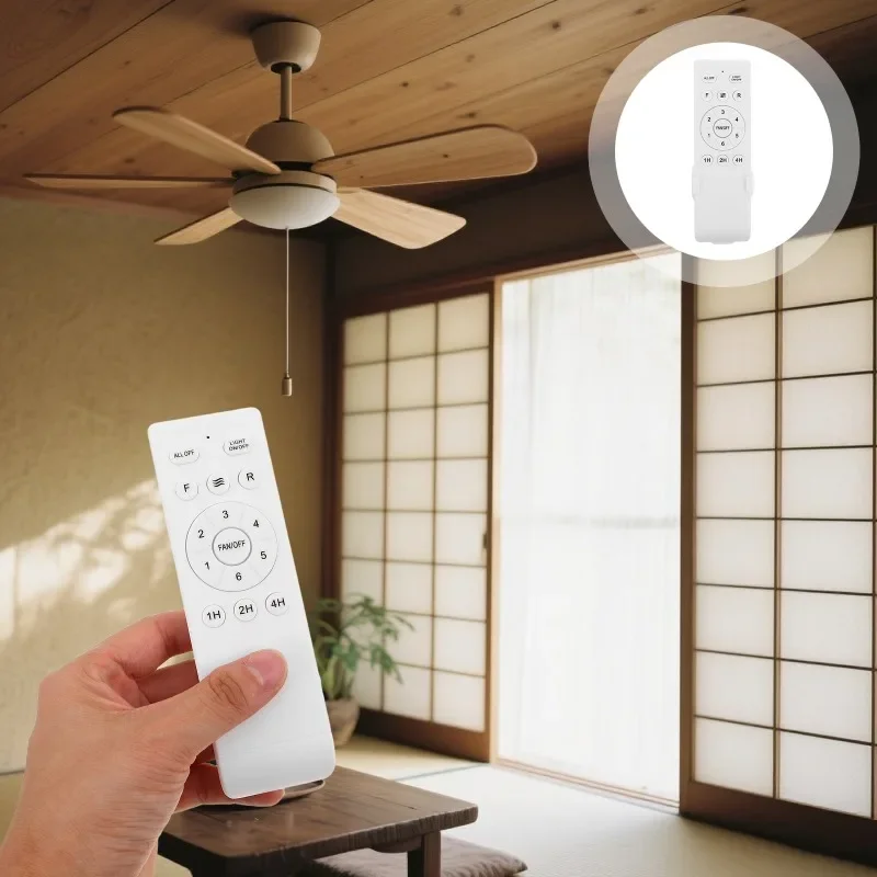 1/2Pcs Universal Ceiling Remote Control 6- Function Compatible With Most Fan Light Kits Ceiling Fan Remote Replacement
