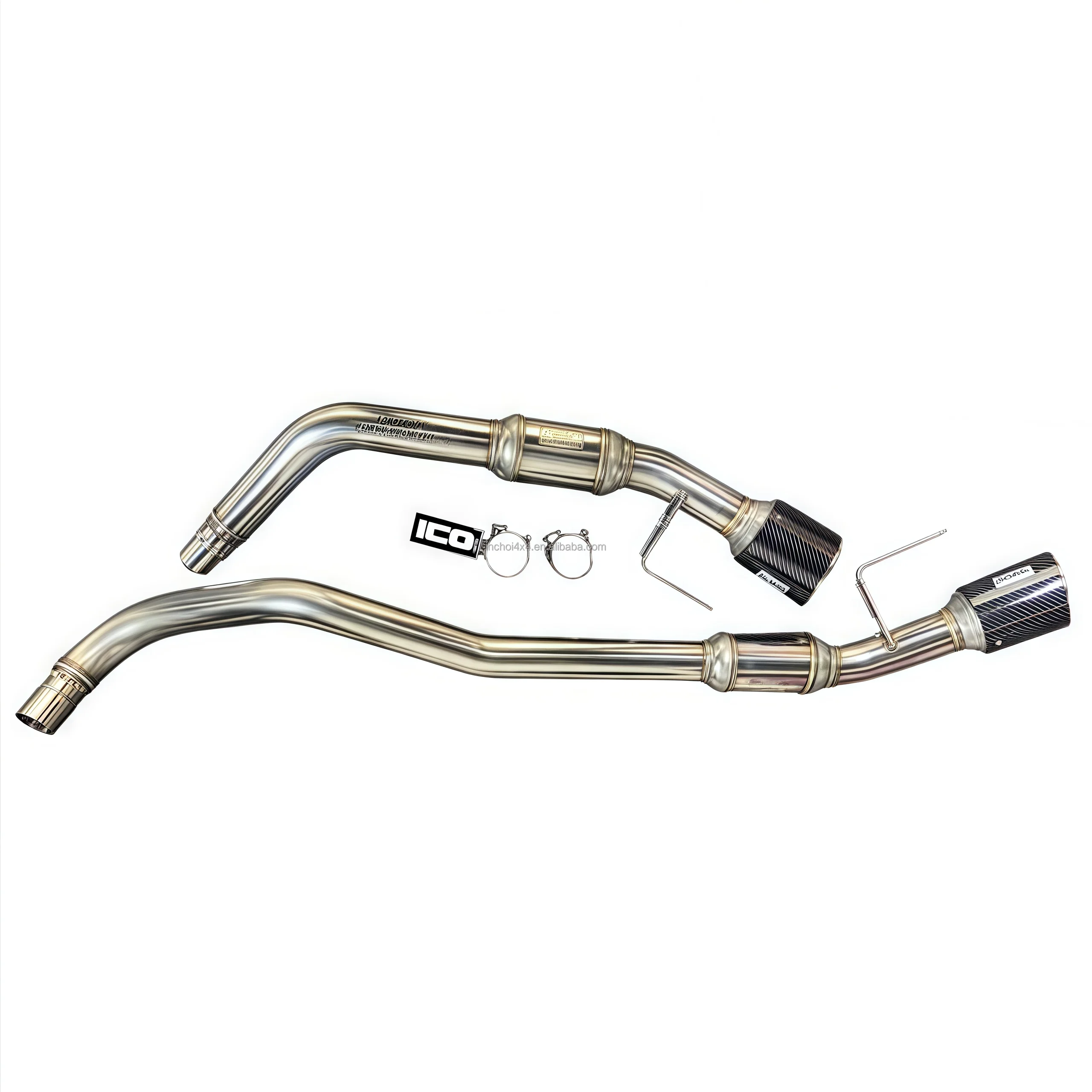 

304 Stainless Steel Dual Exhaust Pipe for Ford Ranger Raptor High Performance Exhaust System