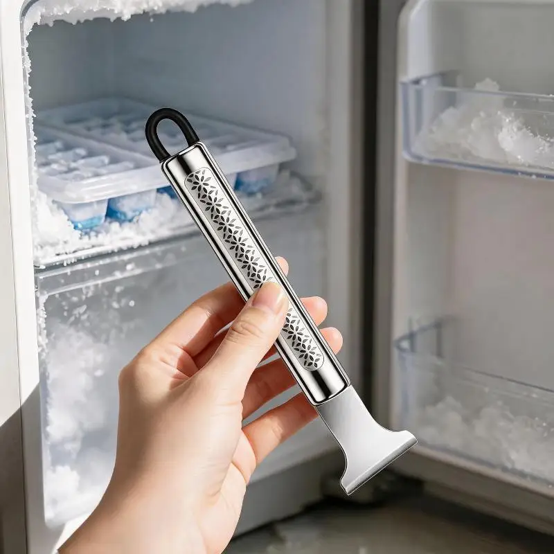Stainless Steel Ice Scraper Fast Defrosting Scratch Proof For Car Windshield Home Refrigerator Ice Removal