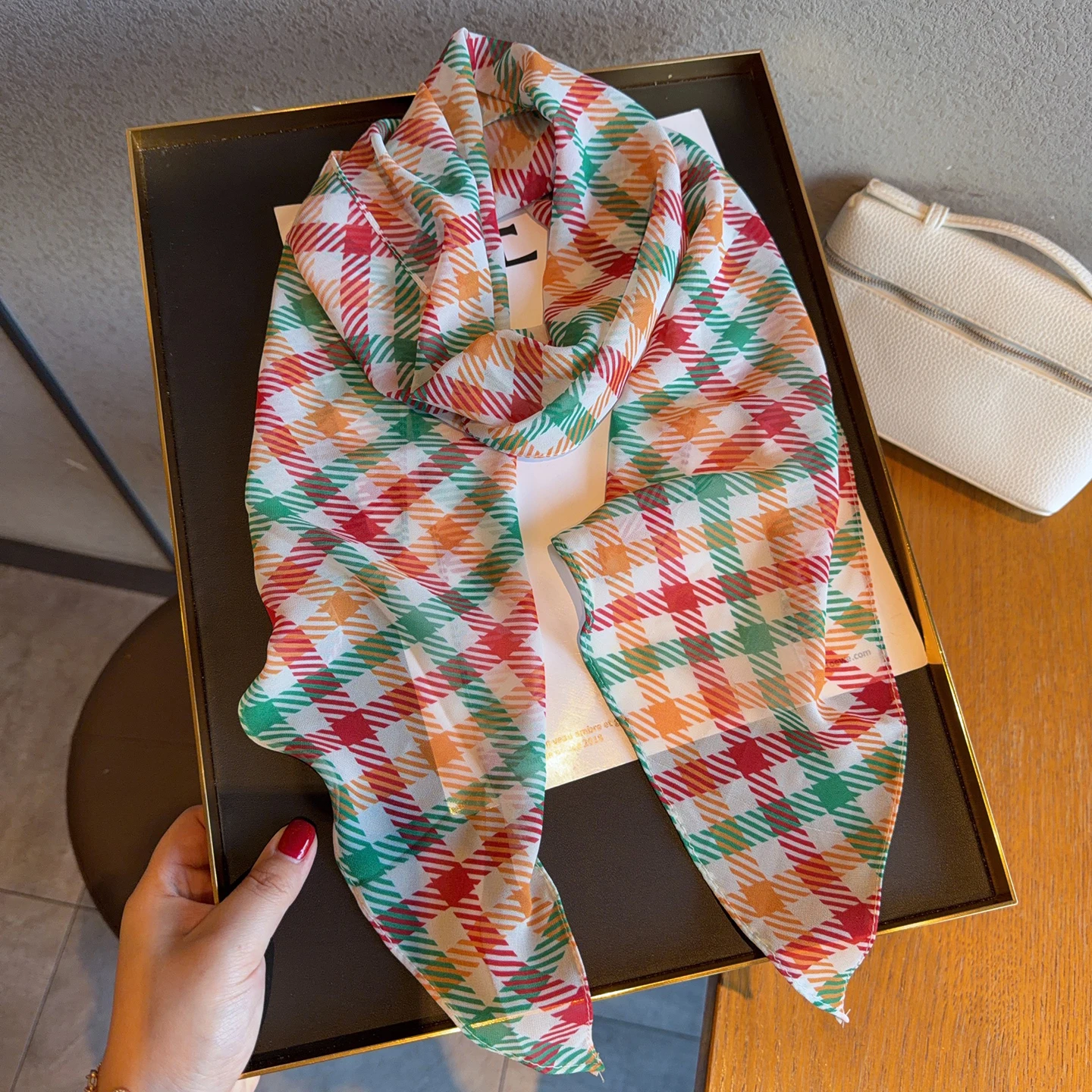 cachecol-longo-xadrez-feminino-dopne-com-fita-decorativa-estilo-coreano-doce-e-elegante-aquecedor-de-pescoco-para-viagem-e-primavera
