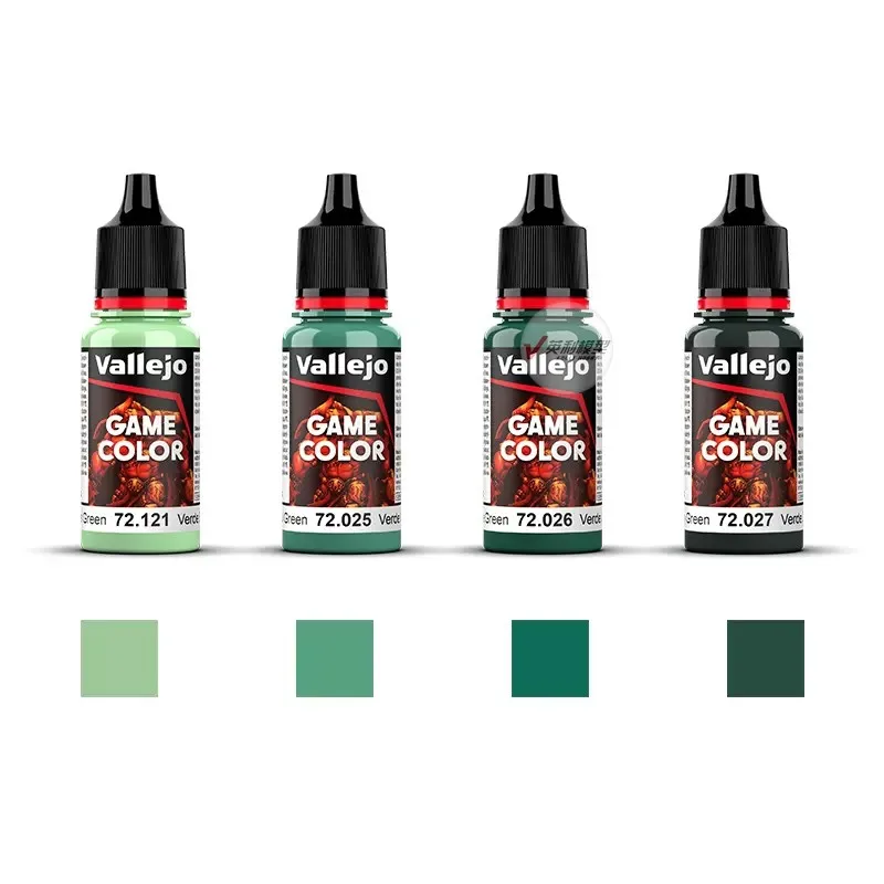 

Набор красок Vallejo, цвет холодного зеленого цвета, испанский AV, серия на водной основе 72383