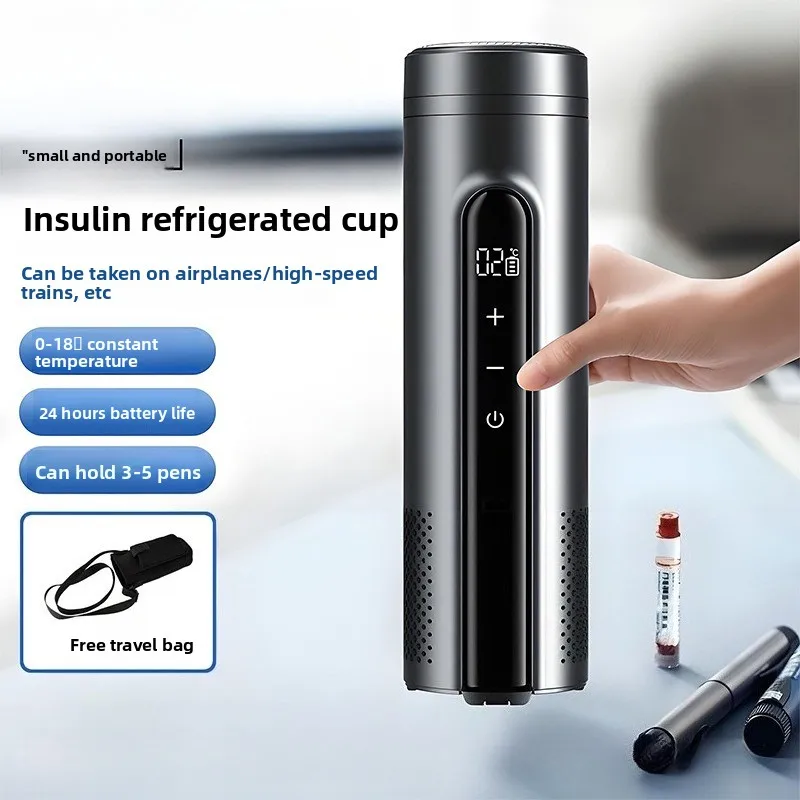 New Portable Insulin Cooler Box Rechargeable Mini Cooler Cup, Airplane Friendly Insulated Case