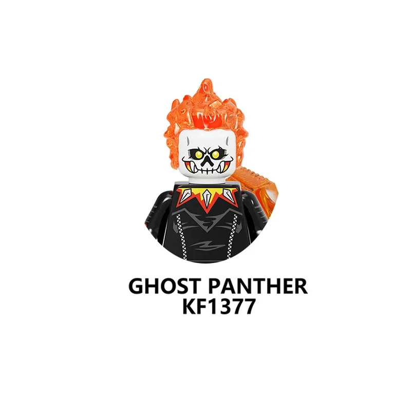 Kf6120 Ghost Rider Bouwstenen Cartoon Actie Anime Figuur Afbeelding Puzzel Montage Speelgoed Bakstenen Pop Model Kinderen Vakantie Cadeau