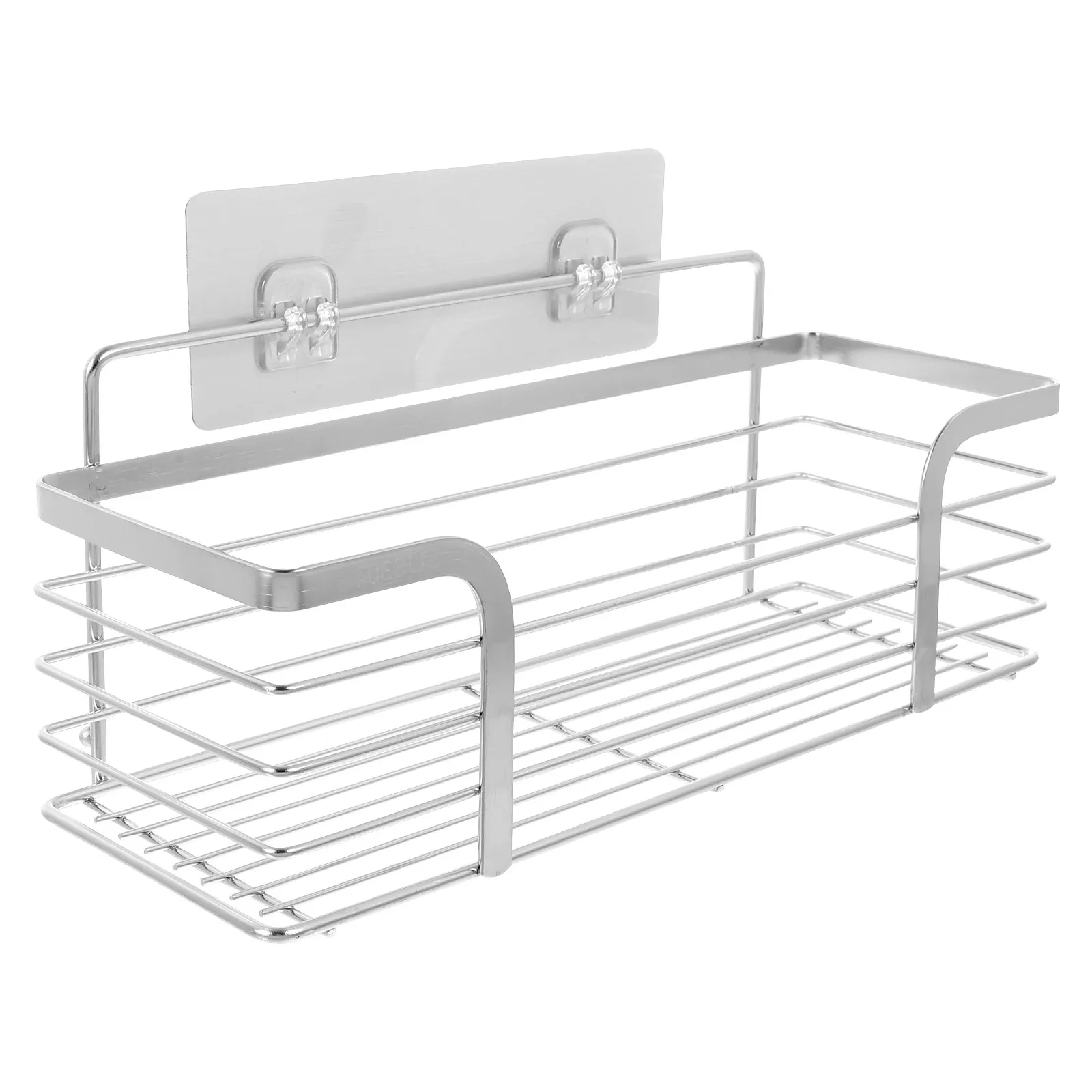 1Pcs Stainless Steel Storage Rack Punch-Free Non-Marking Sticker Bathroom Kitchen Shelf Upgraded Guardrail Space-Saving