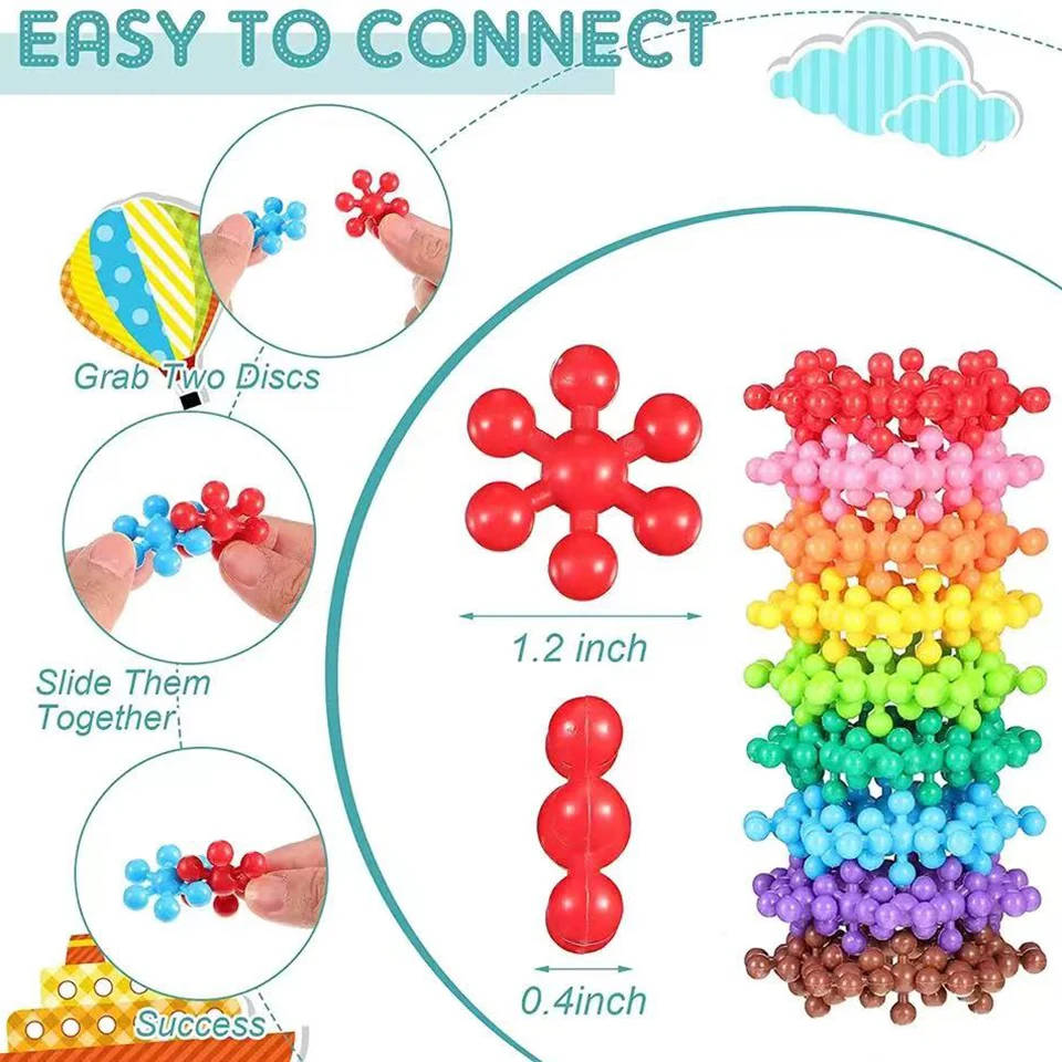 3D 매화 빌딩 블록 세트 장난감, 눈송이 빌딩 블록 장난감, DIY 교육 블록 퍼즐, 어린이 장난감, 소년 소녀 선물, 60 PCs, 200PCs