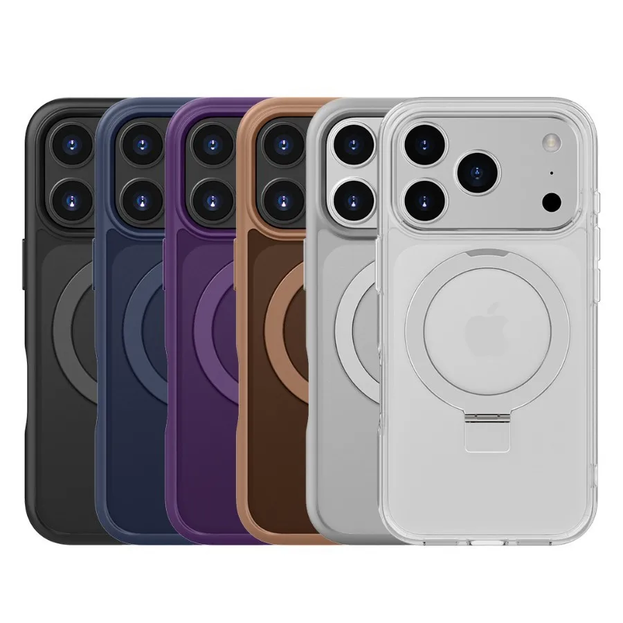 

Чехол для iPhone 17, встроенная невидимая подставка, совместимый с тонким полупрозрачным матовым чехлом MagSafe для iPhone 17, 6,3 дюйма
