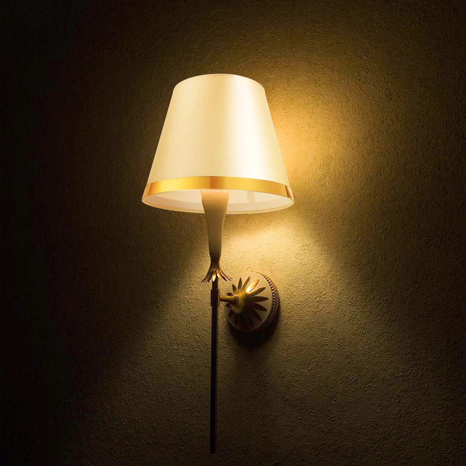 

1pc Cloth Lampshade Golden For Ceiling Floor Wall Lamp Durable Dust Proof Light Cover Home Decor Lighting Accessory Shade For