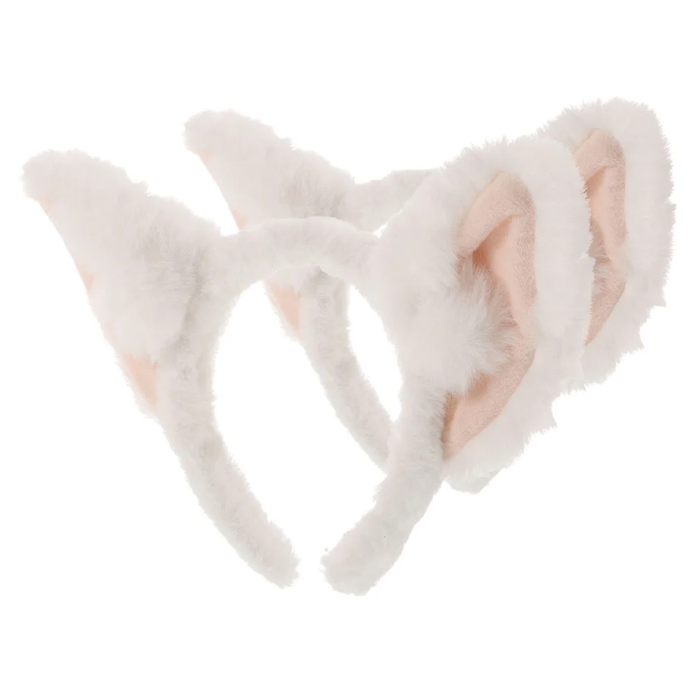 

2 Pcs Fox Ears Headdress Fantastic Halloween Headbands Aldult Cat Costume Plush Bunny Rabbit Girl