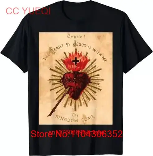 NEW Vintage Sacred Heart of Jesus Catholic Art Traditional T Shirt long or short sleeves