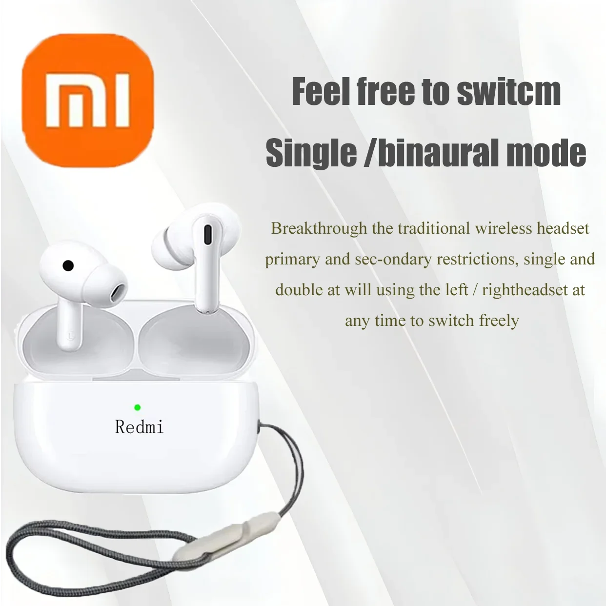 سماعات Redmi اللاسلكية داخل الأذن بلوتوث هاي فاي ستيريو إلغاء الضوضاء سماعة الألعاب الرياضية