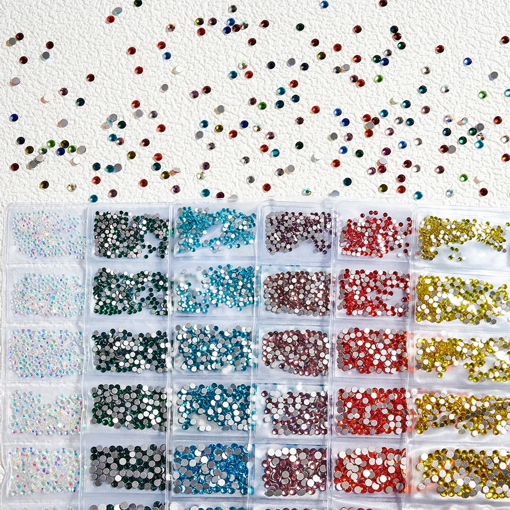 

1 Bag Shiny 3D Nail Rhinestones Crystal Diamond Glitter Strass Nail Art Decorations Flatback Gem Stones Manicure Accessories