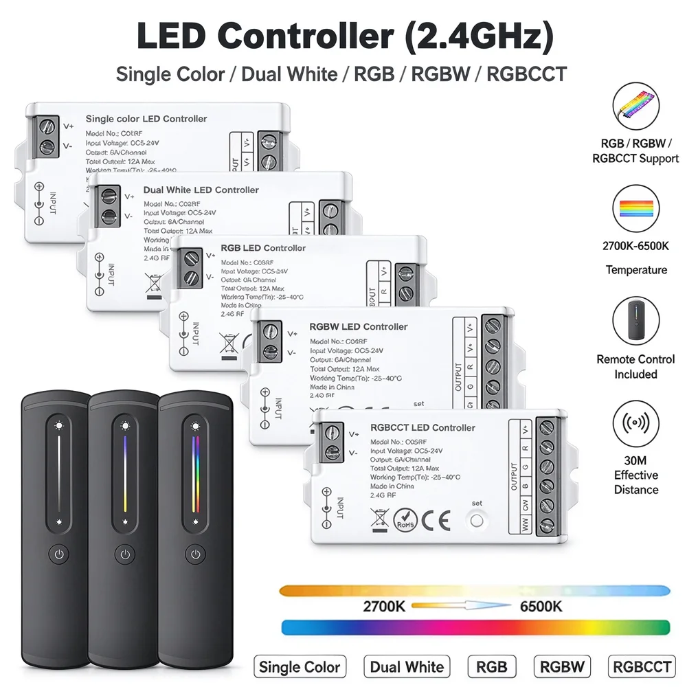 controlador-led-dc5v-24v-24ghz-com-interruptor-magnetico-de-parede-controle-sem-fio-rf-dimerizacao-cct-rgb-rgbw-rgbcct-para-fita-de-led
