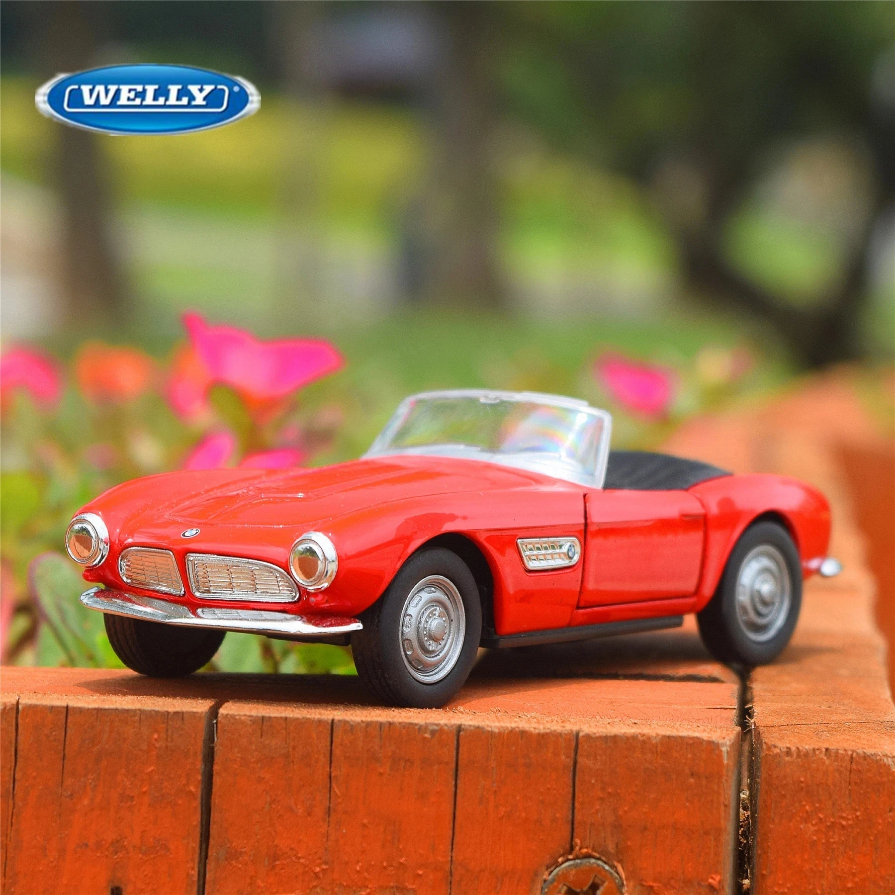 WELLY 1:36 BMW 507 classic car convertible Toy car model with simulation alloy car model pull back car toy gift B622