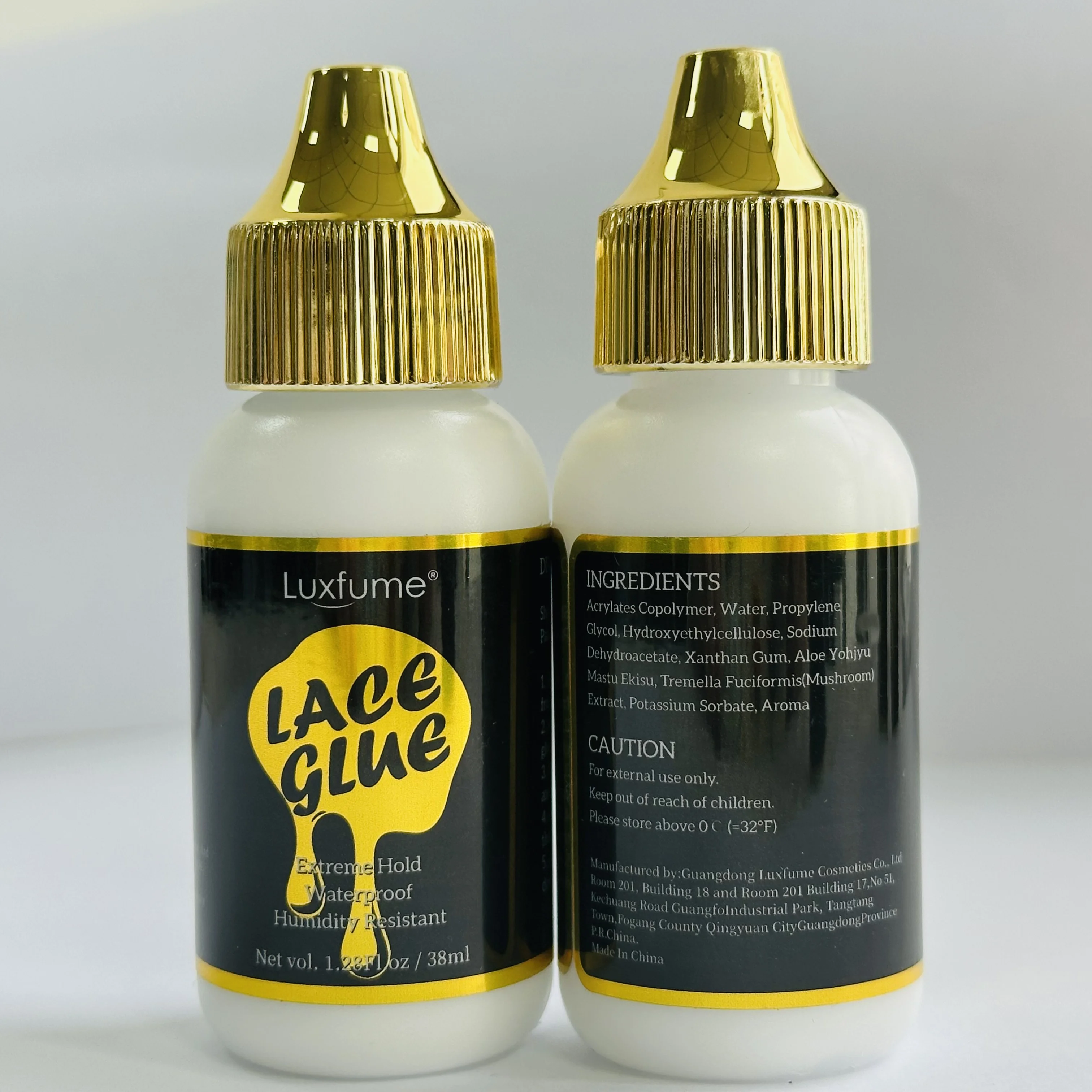 Kit de instalação de peruca 38ml, cola de renda, adesivos fortes colados para renda frontal, controle de borda à prova d'água para perucas de renda