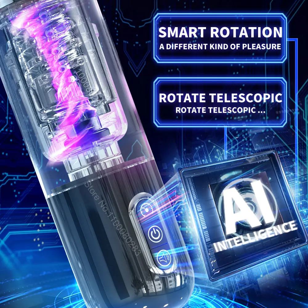 남성용 자동 빨기 자위기, 회전 및 밀어 넣기, 빠른 오르가즘, 현실적인 질 섹스 기계, 핸즈프리 섹스 토이
