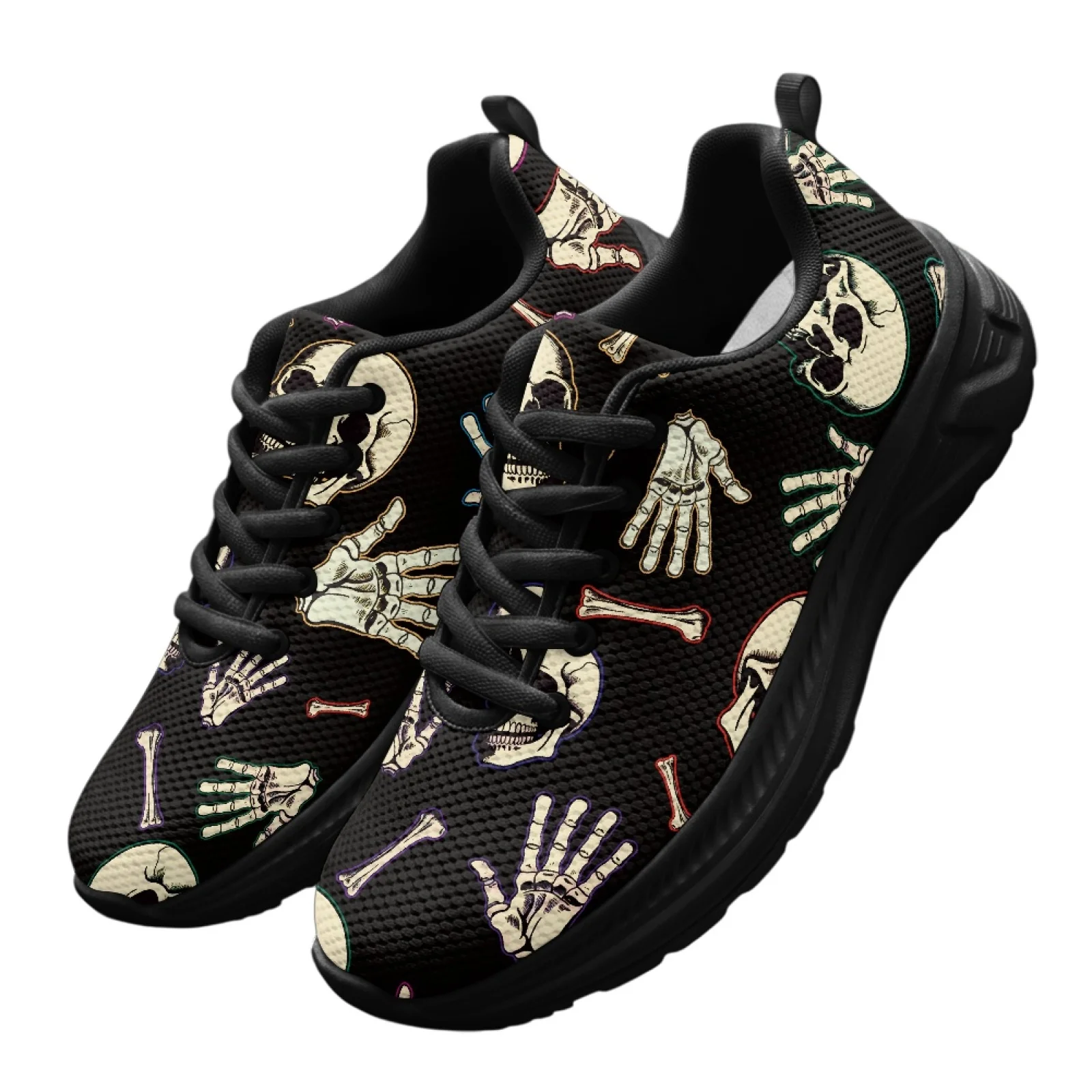 PENSTROLL Non Slip Walking Shoes Lightweight Tennis Shoes for Workout Men Skeleton Hands
