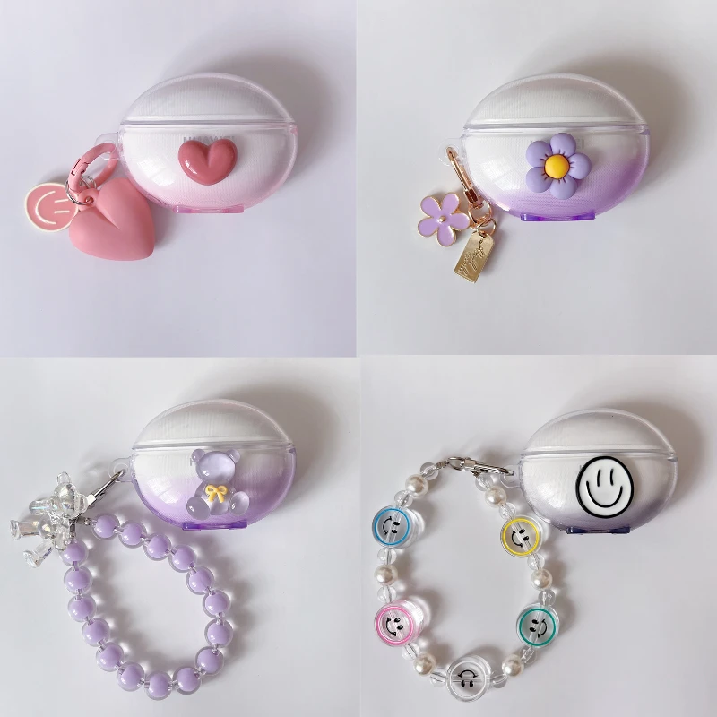 หูฟังสําหรับ Huawei Freebuds 6i/5i, หัวใจรักน่ารัก/ดอกไม้/หมี/รูปแบบหน้ายิ้มกันกระแทกฝาครอบป้องกันสําหรับหญิง