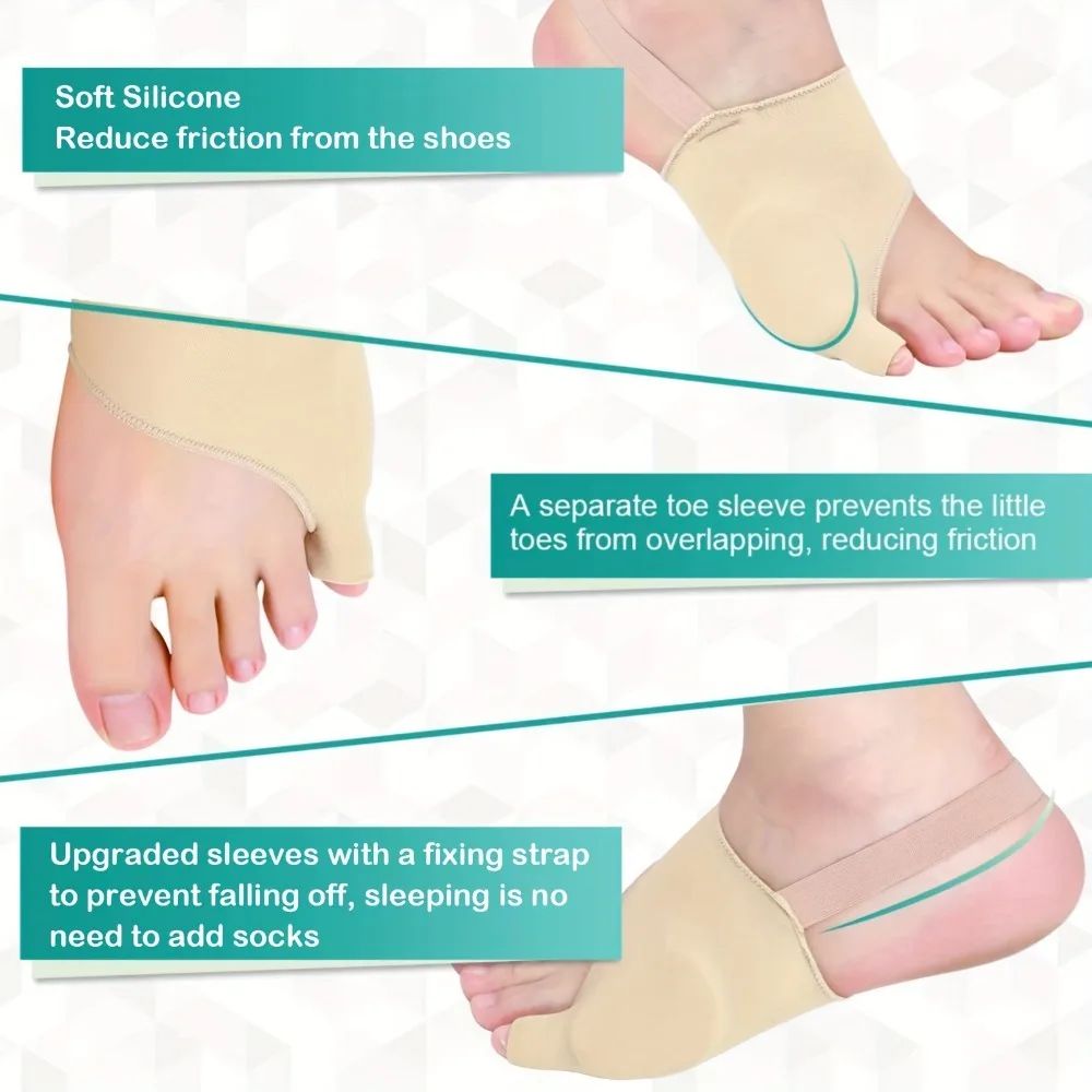 Separadores de dedos meñique Espaciadores de dedos pequeños con cojín de gel Dedos traseros para soporte día/noche Separador de dedos pequeños transpirable