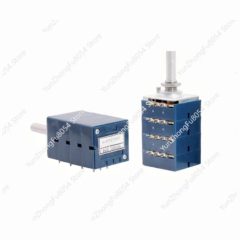 

1PC RK27 ALPS 100KAx4 Rotary Potentiometer 12Pin Slotted/Half Shaft Quad-unit Length 25mm Without Detent