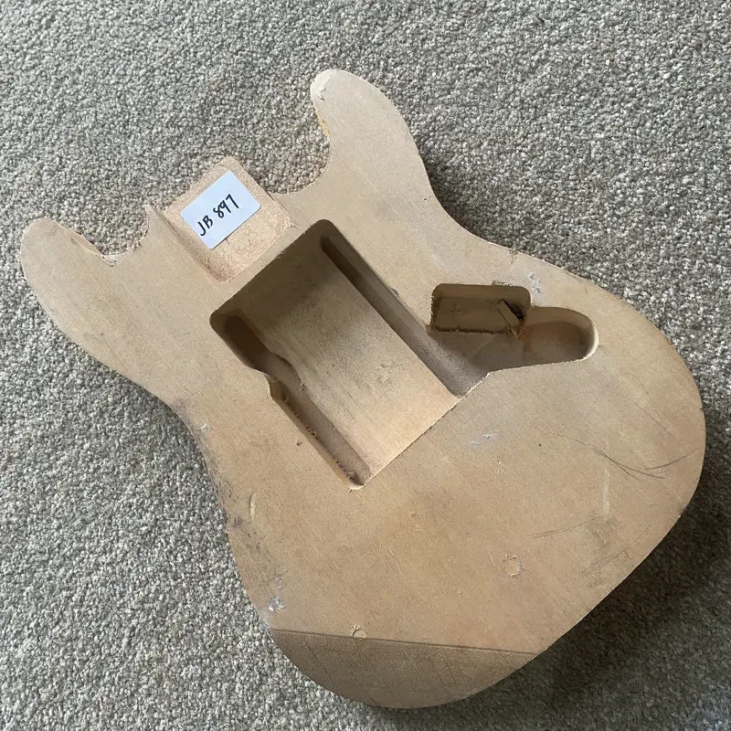 

JB897 Wood Damaged Mini Electric Guitar Body in Solid Basswood No Paints DIY Replace Guitar Parts Sales Price