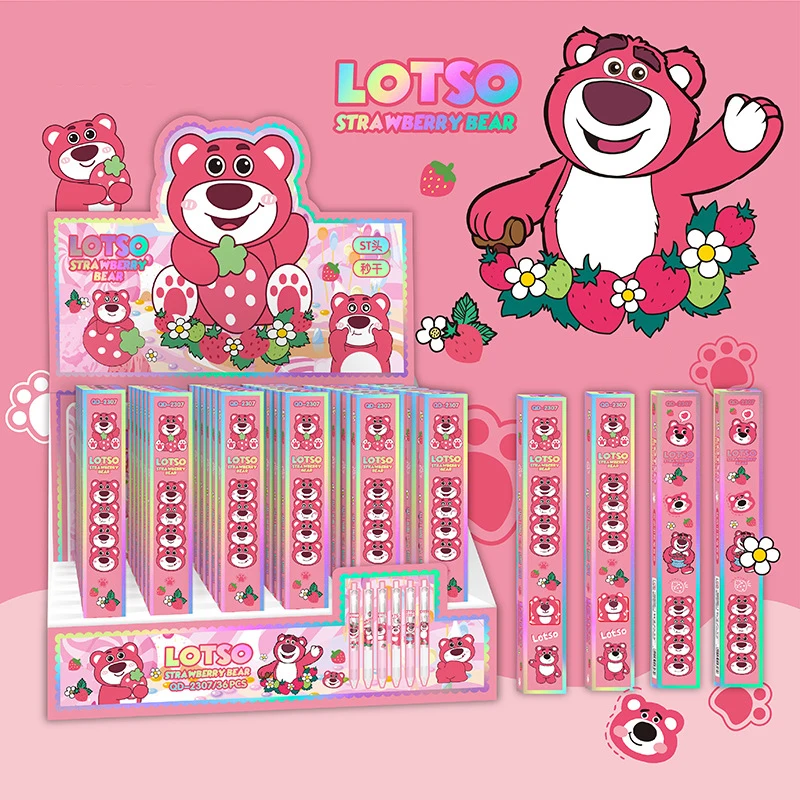 

36PCS Disney Gel Pens kawaii Cartoon Lotso Huggin Bear Student Writing Signature Pen Stationery wholesale Office School Supplies