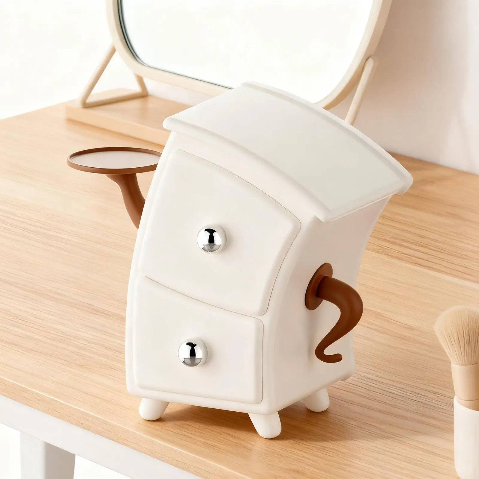 

Makeup Box, Cosmetic Dressing Table Organiser, Unique Shape Cosmetic Organizer for Lipsticks