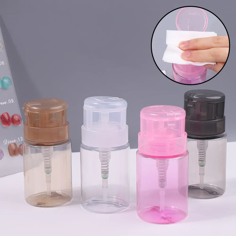 2026 1Pcs Refillable Bottles Push-type Bottling Empty Pump Dispenser Bottle for Nail Polish and Makeup Remover Bottle Packaging view 2