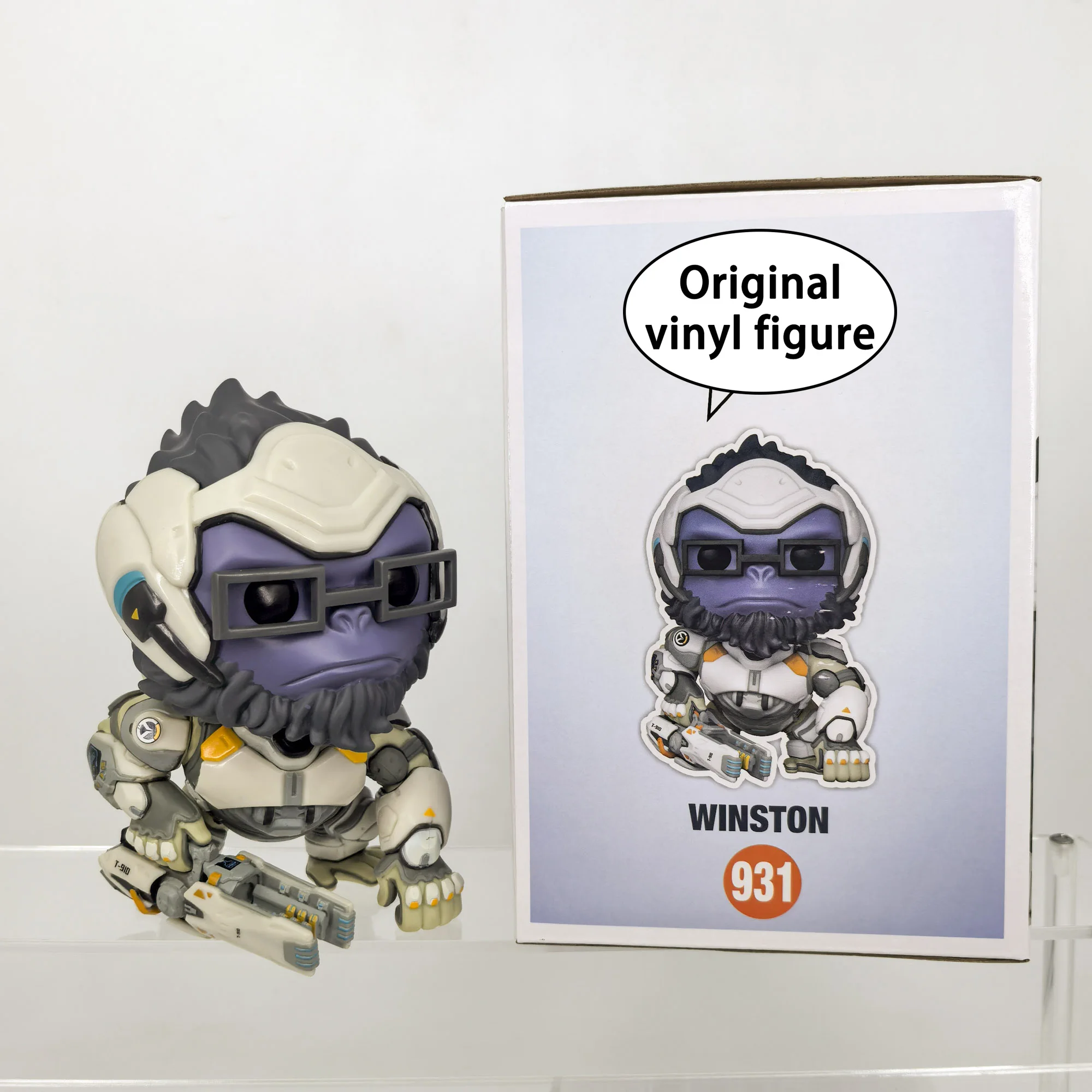 Games Overwatch 2 Winston Vinyl Figure Collectable Action Figures Model Toy Table Ornaments Fans Adult Boys Christmas Gifts