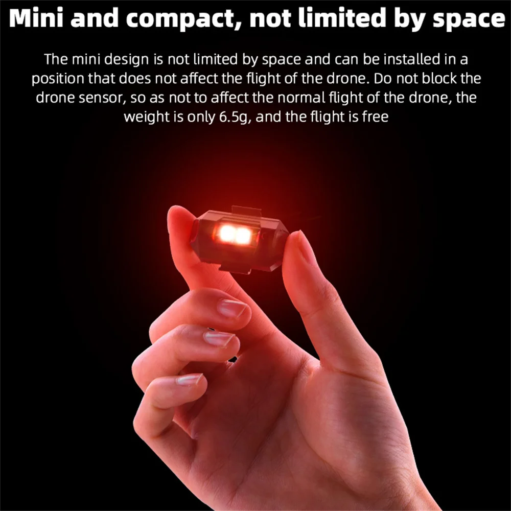 For DJI Mini 3 Pro Universal LED Flash Chargeable Light Drone Camera Drone Strobe Light 4 Lights Color Drone Accessories