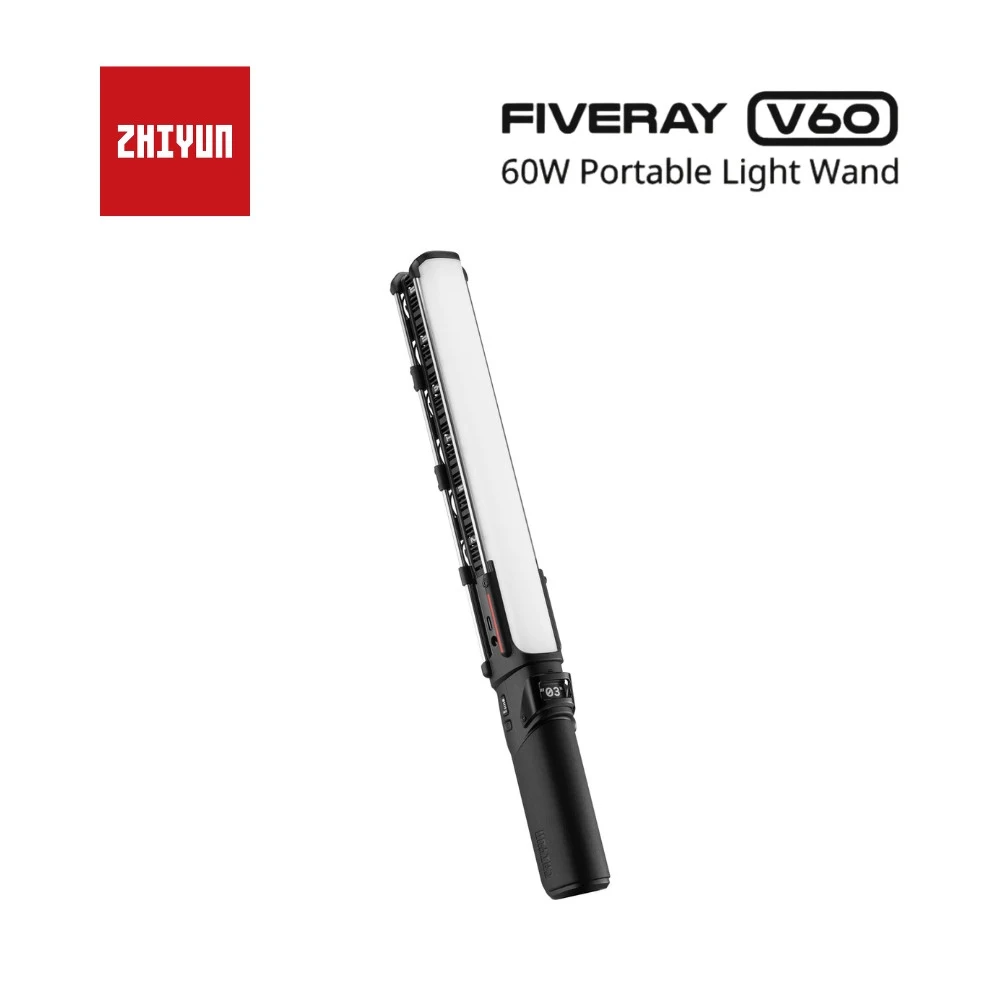 

ZHIYUN FIVERAY V60 Handheld Portable LED Light Wand Combo 60W Dual Color Temperature Stick Lighting for Photos Video Photography