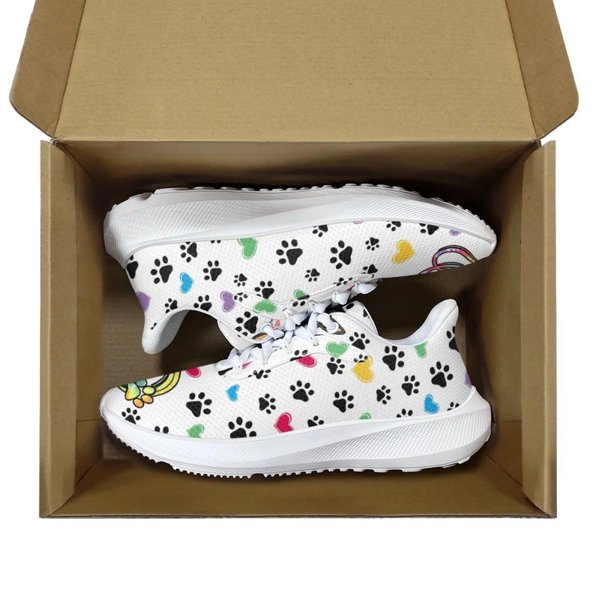 Pet Groomer Dog Paw Pattern Women's Sneakers 2023 New Fashion Casual Teenage Girls Lightweight Flats Footwear Zapatillas Hombre