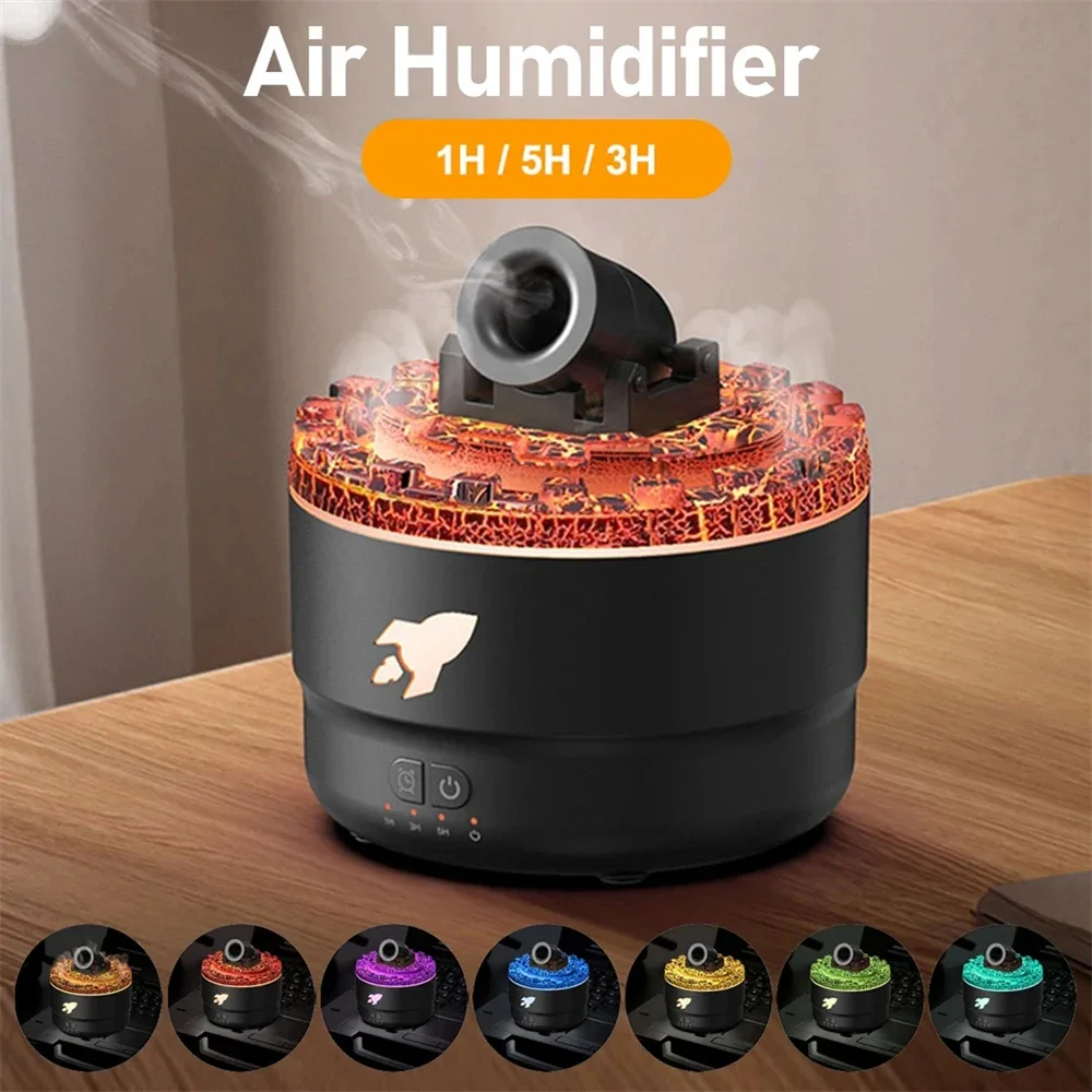 

Volcanic Crack Light Aromatherapy Humidifier Jellyfish Spray Humidifier Colors Gradient Night Light Bedroom Diffuser
