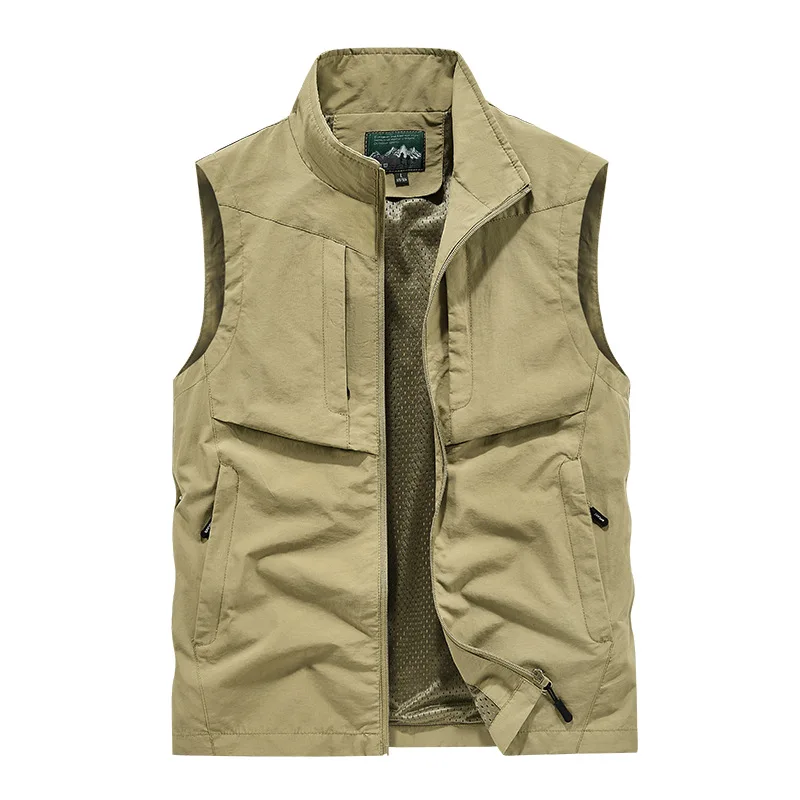 Coat Summer for Mesh Vest Elegant Man Sleeveless Jacket New in Sweatshirts Work Gilets Hunting Fishing Clothing Men's Denim 8XL