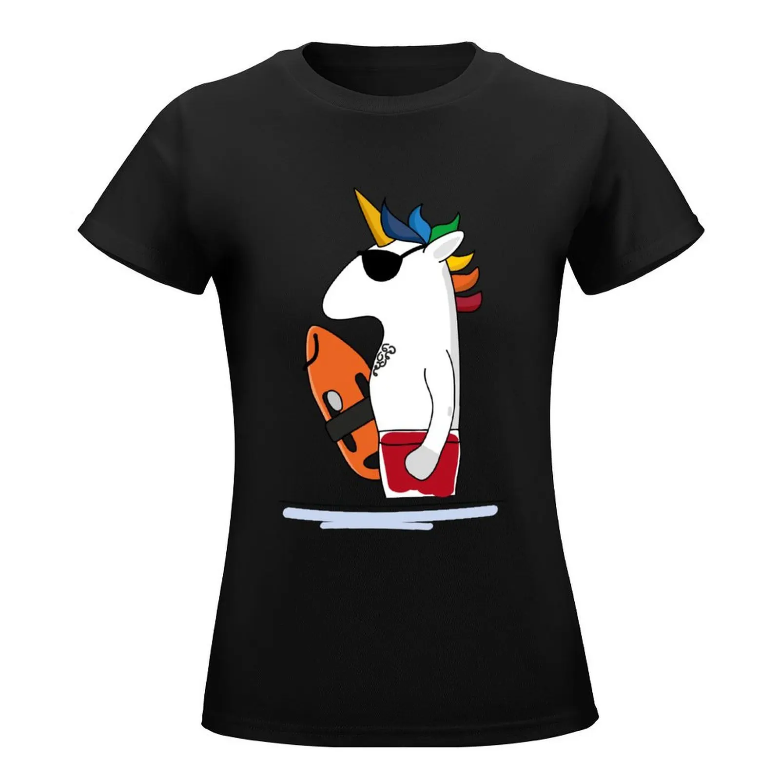 Lifeguard unicorn T-Shirt Aesthetic clothing anime clothes plain t-shirts for Women cotton