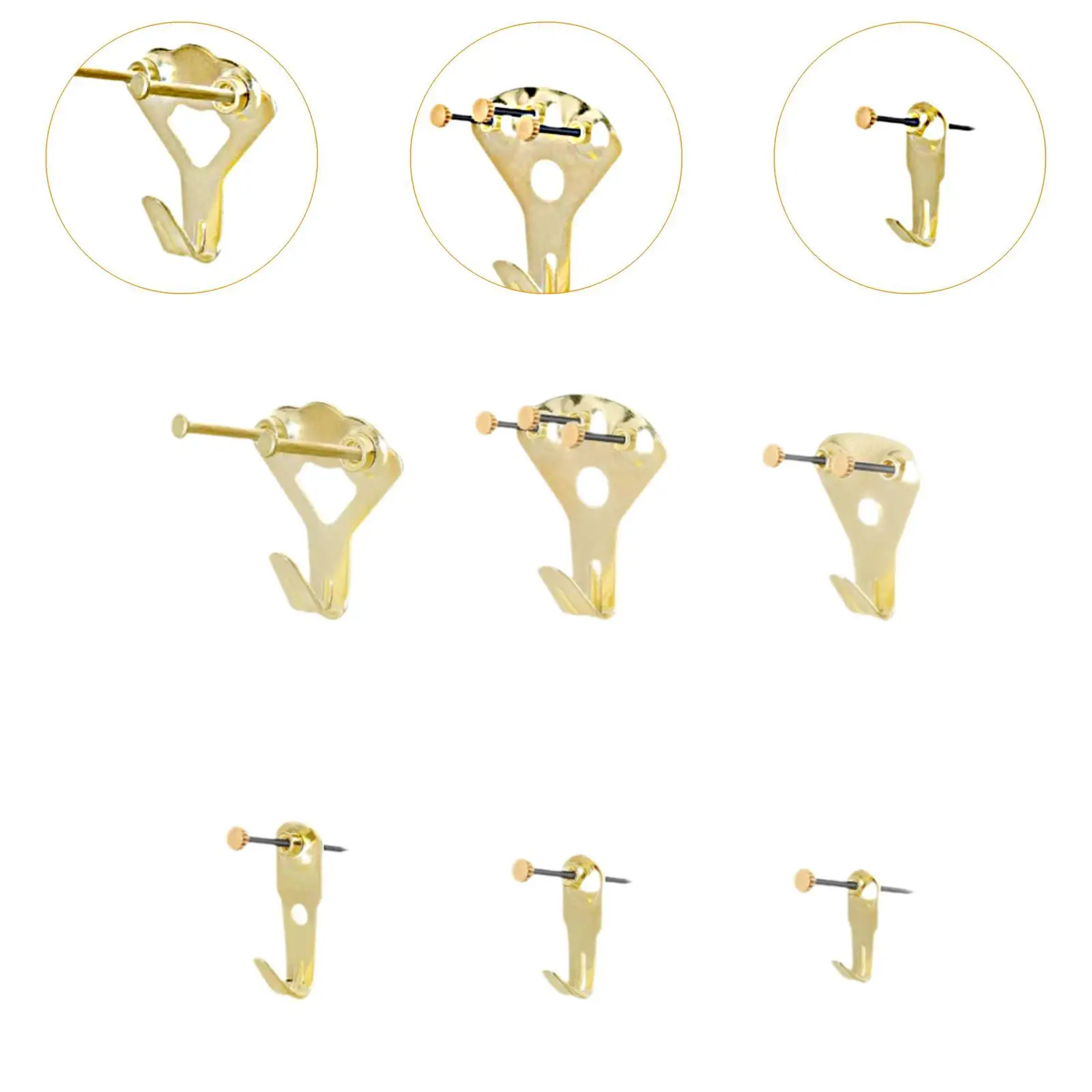 Metal Picture Hangers Wall Hanging Hooks Kit for Drywall Photo Frames Exhibition Painting Home