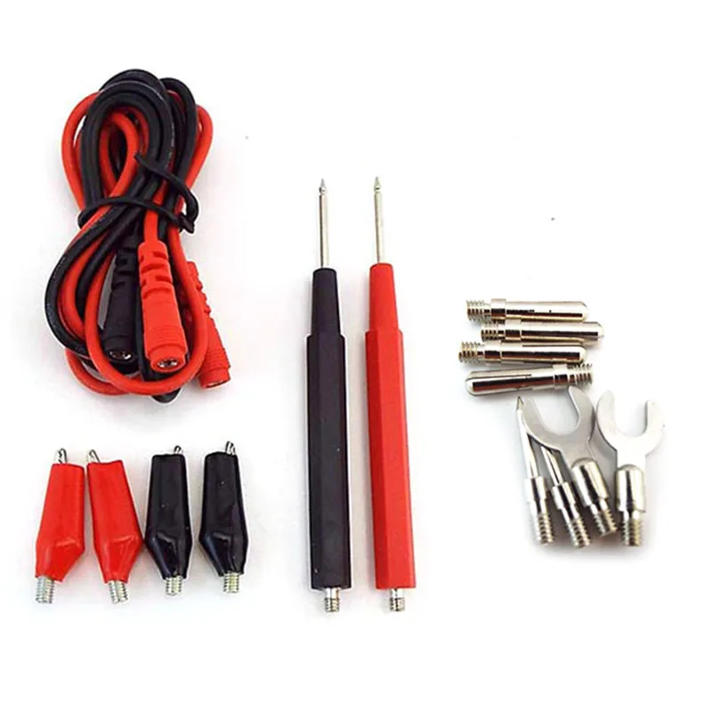 

Instrument Needle Tip 4mm tools Probe Test Leads Alligator Clip cord Wire Pen Cable Assortment for Digital Multimeter 16pcs