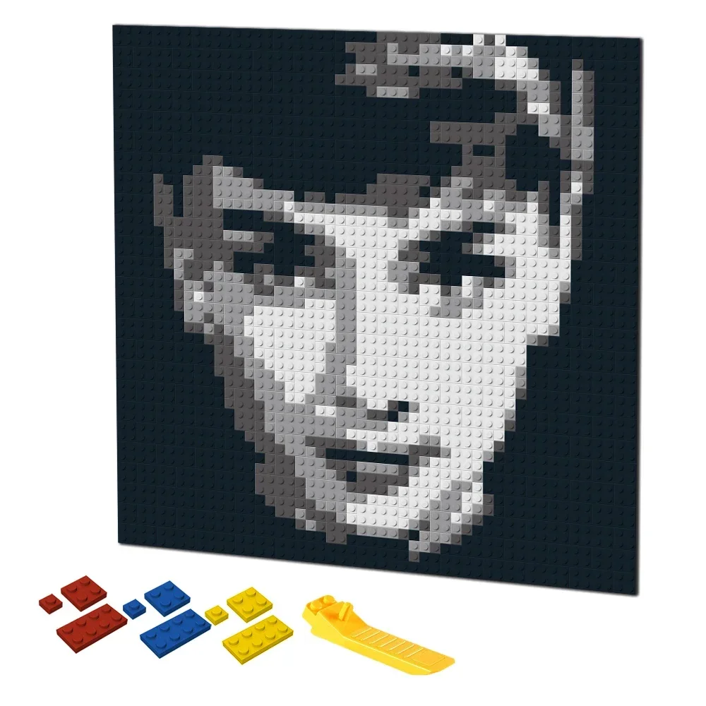 DIY Pixel Art Audrey Hepburn Mosaic Pop Painting By Numbers Retro Room Decorative MOC Building Blocks Toys Boys Creative Gift