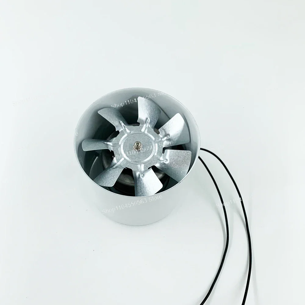 Mini ventola di scarico per condotto metallico da 220 V 110 V da 4 pollici per la ventilazione dell'aria della toilette del bagno con cavo di alimentazione