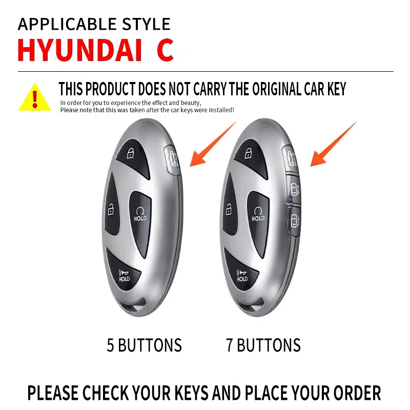 موضة جديدة لينة حافظة مفاتيح السيارة من البولي يوريثان غطاء شل لشركة هيونداي أيونيك 6 عظام GN7 كونا Ev الجائزة الكبرى الجديدة 5/7 أزرار الملحقات #2