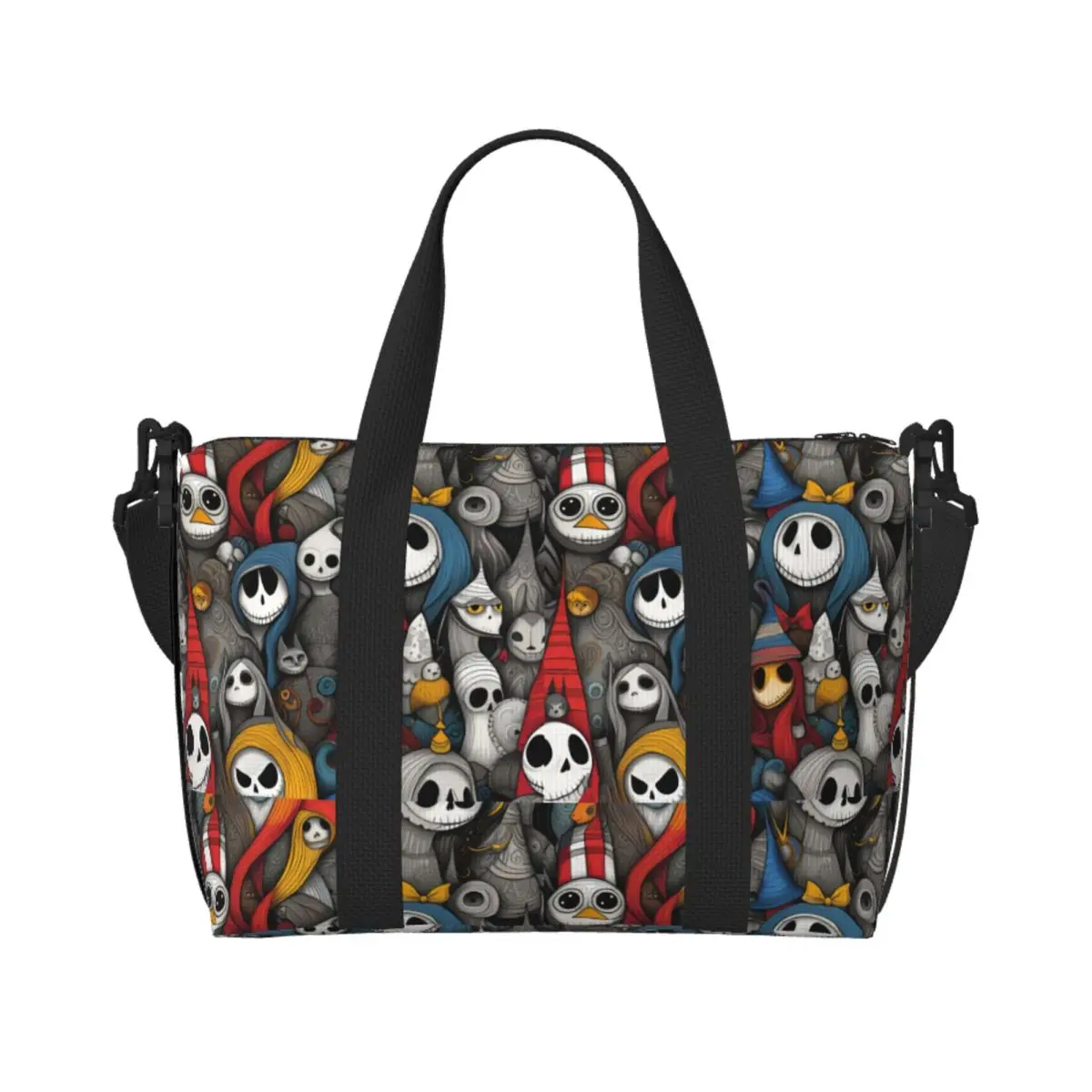

Пользовательские Хэллоуин Ужасы Винтаж Череп Дети Мультфильм Рождественская Пляжная Сумка-тоут для Женщин Большое Отсек Тренажерный Зал Пляжные Дорожные Сумки