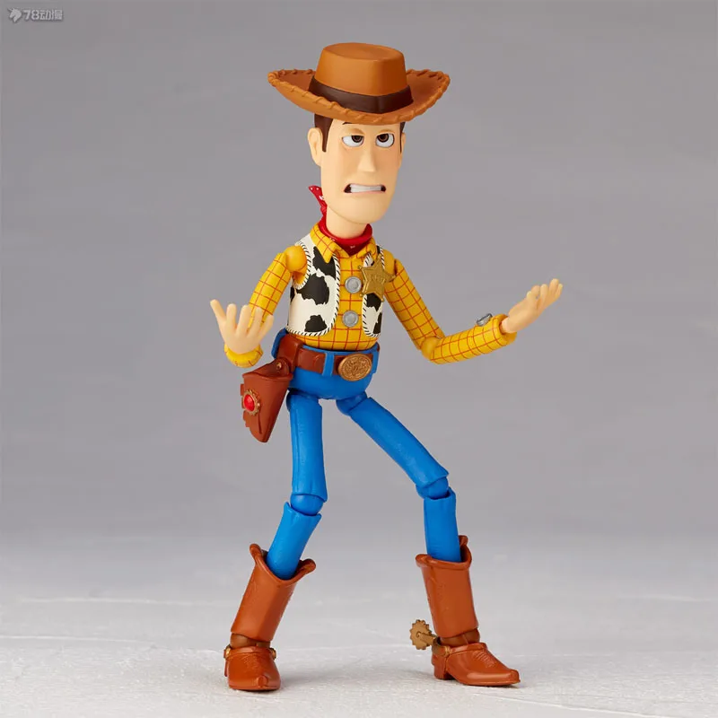 Kaiyodo genuíno revoltech anime figuraokusatsu woody ver1.5 figura de ação brinquedo para meninos crianças presente modelo colecionável ornamentos
