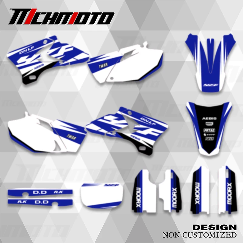 MCHMFG For YAMAHA YZ250F YZ450F 2003 2004 2005 Motorcycle Team Graphics Background Decal Sticker Kits YZF 250 450 YZF 450