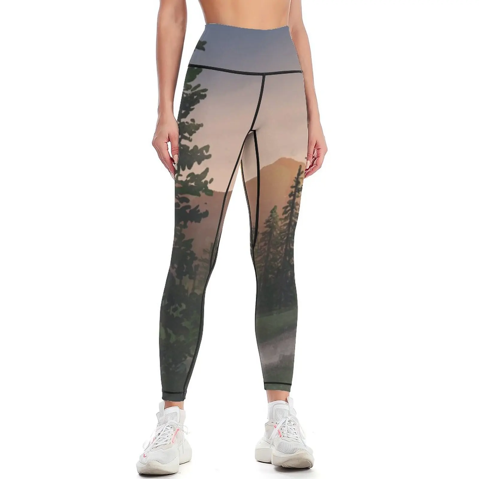 Tall Forest at Dusk Leggings Pants sport legging gym for physical Womens Leggings