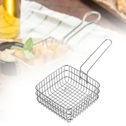 Deep Fry Basket Multipurpose Square French Fry Holder for Kitchen Restaurant