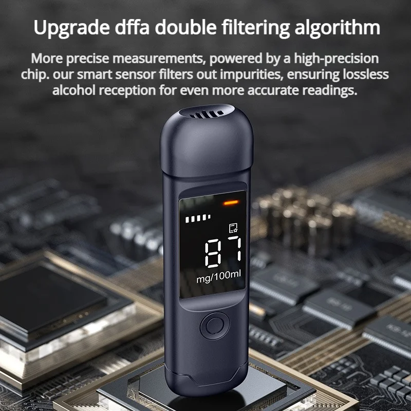 

НОВЫЙ портативный тестер алкоголя профессиональный алкотестер с ЖК-дисплеем электронный цифровой тестер алкоголя в выдыхаемом воздухе