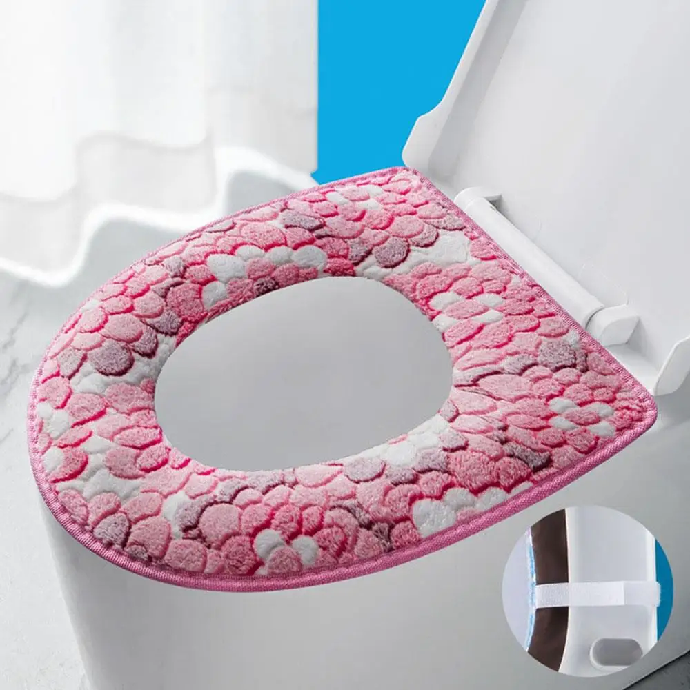 Couvercle Siège Toilette Molle Avec Fermeture Éclair - Coussin Lavable Gris Pour Salle De Bain