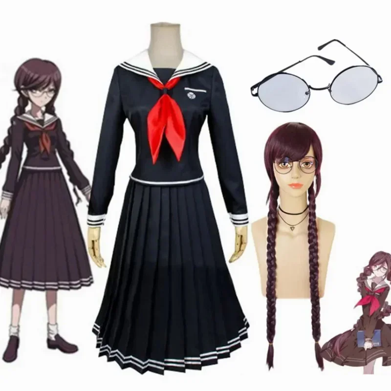 ملابس تنكرية للنساء Danganronpa Toko Fukawa ، فساتين أنيمي ، الزي المدرسي ، مجموعة كاملة من أزياء هالوين ، لعبة جديدة